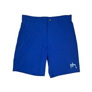 Guy Harvey Hybrid Shorts  Men's Size 32  Flat Front Performance Stretch Blue